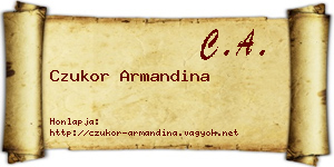 Czukor Armandina névjegykártya